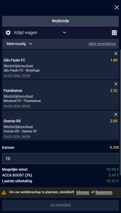 Vbet betslip
