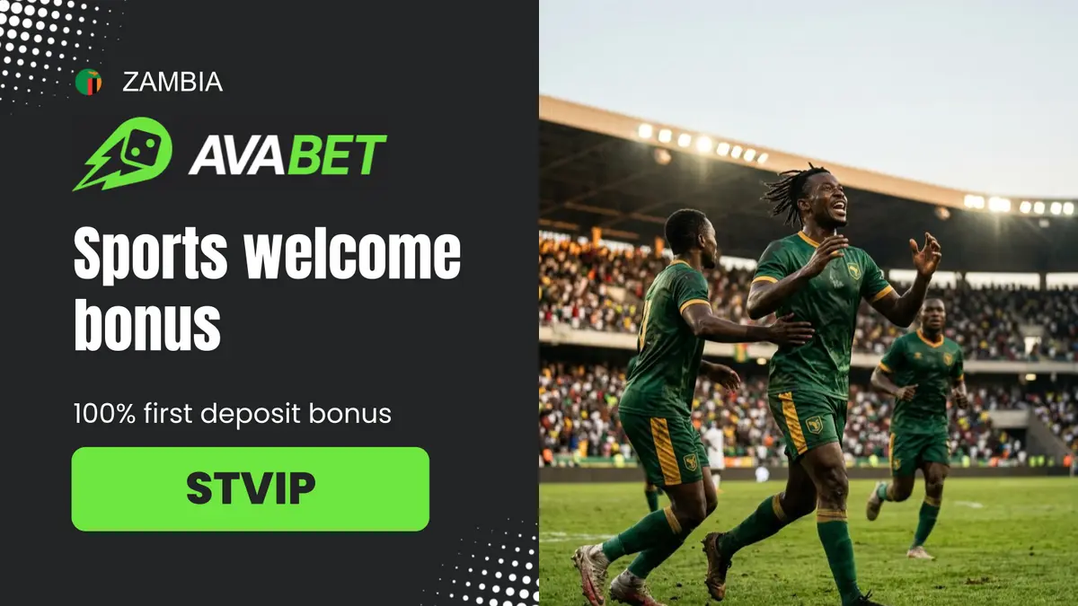 Avabet welcome bonus in Zambia: 100% first deposit match up to 2,100 ZMW