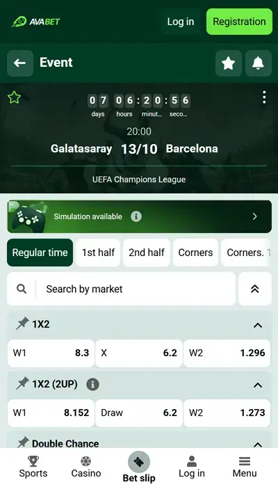 Avabet football match betting