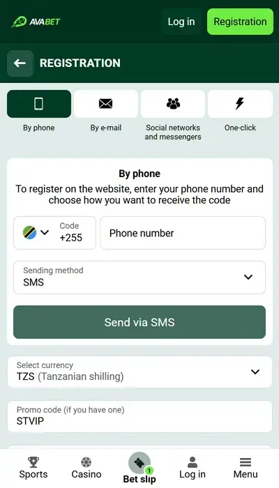Avabet sign up