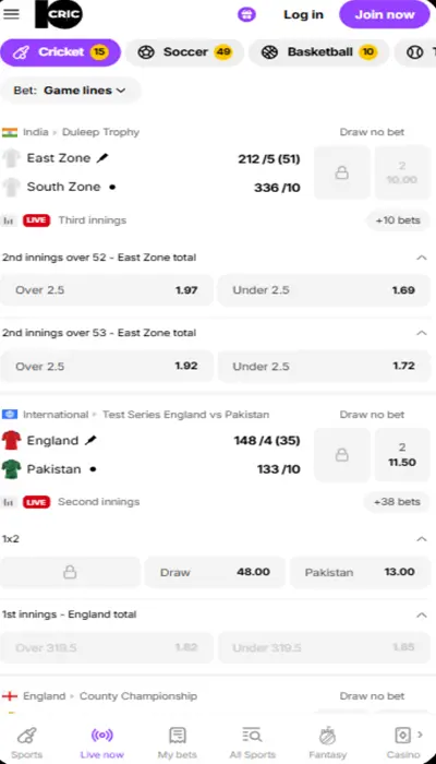 10CRIC India Cricket Betting