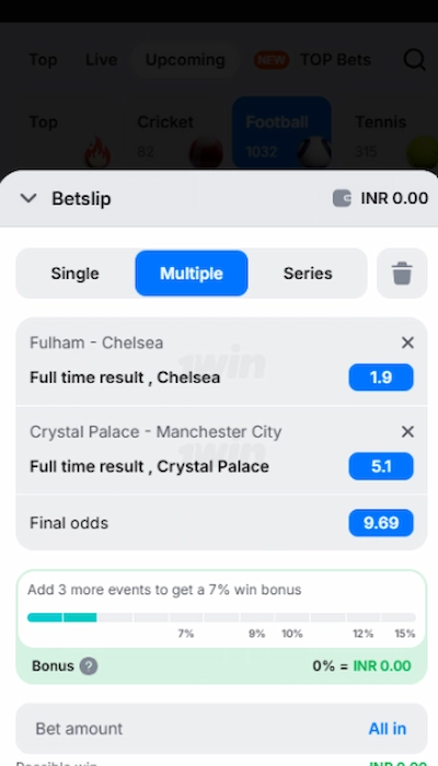 1win simulation