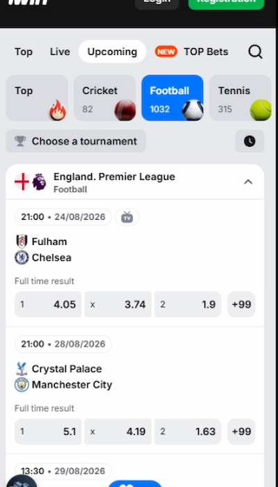 1win football