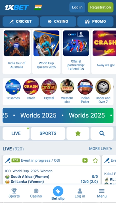 1xbet homepage