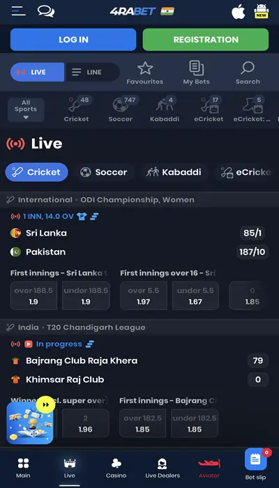 4rabet India Live Betting