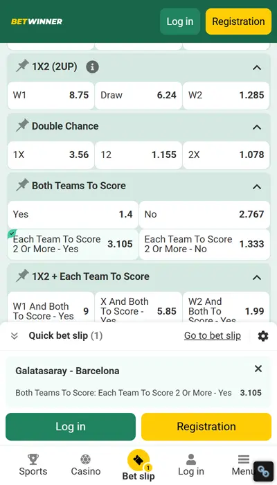 betwinner bet slip