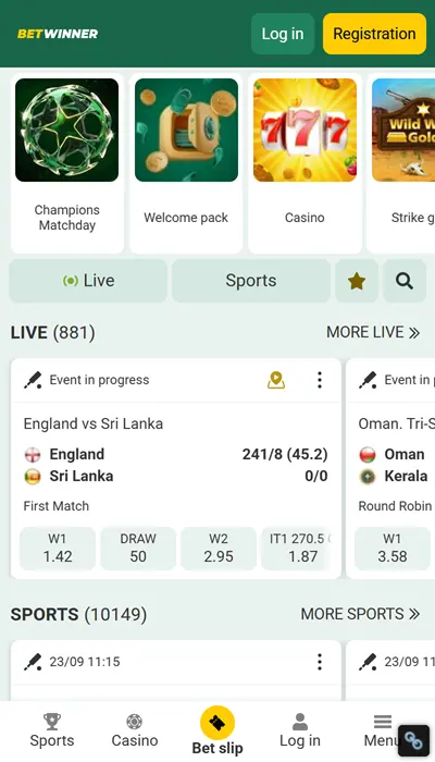 betwinner homepage