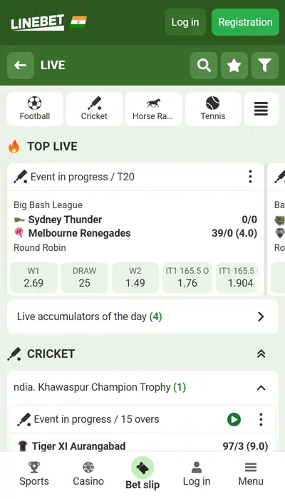 linebet live betting