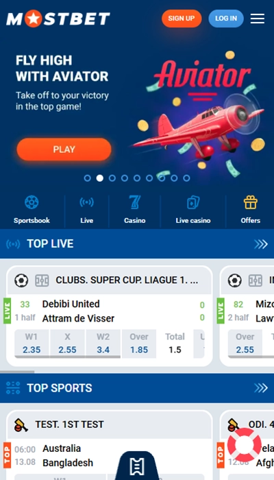 Mostbet - homepage