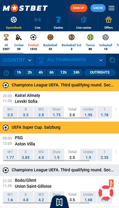 Mostbet Football Betting