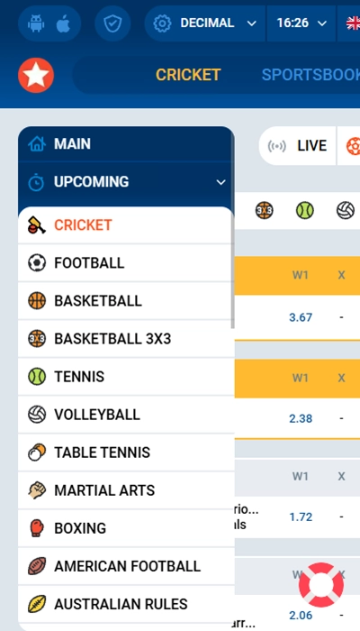 mostbet first page