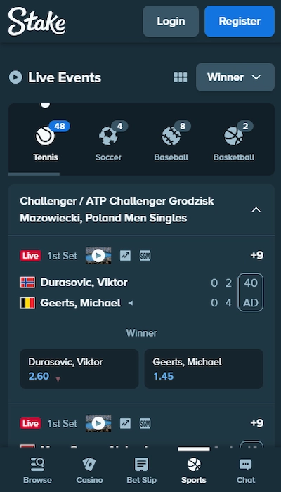 stake india live betting