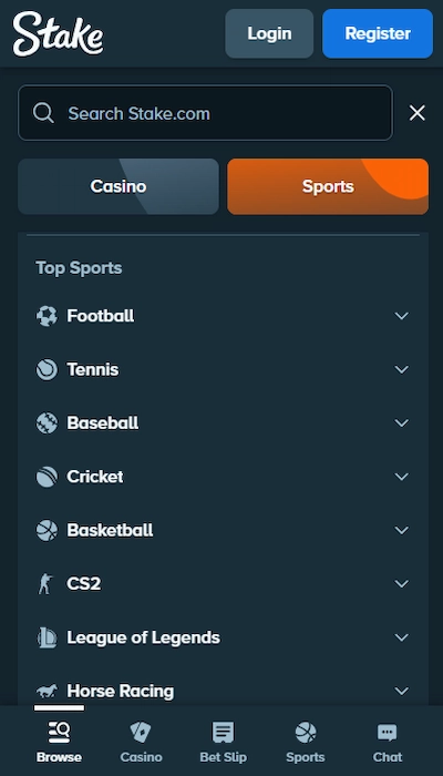 stake sports match