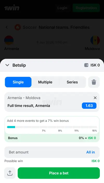 1win bet slip