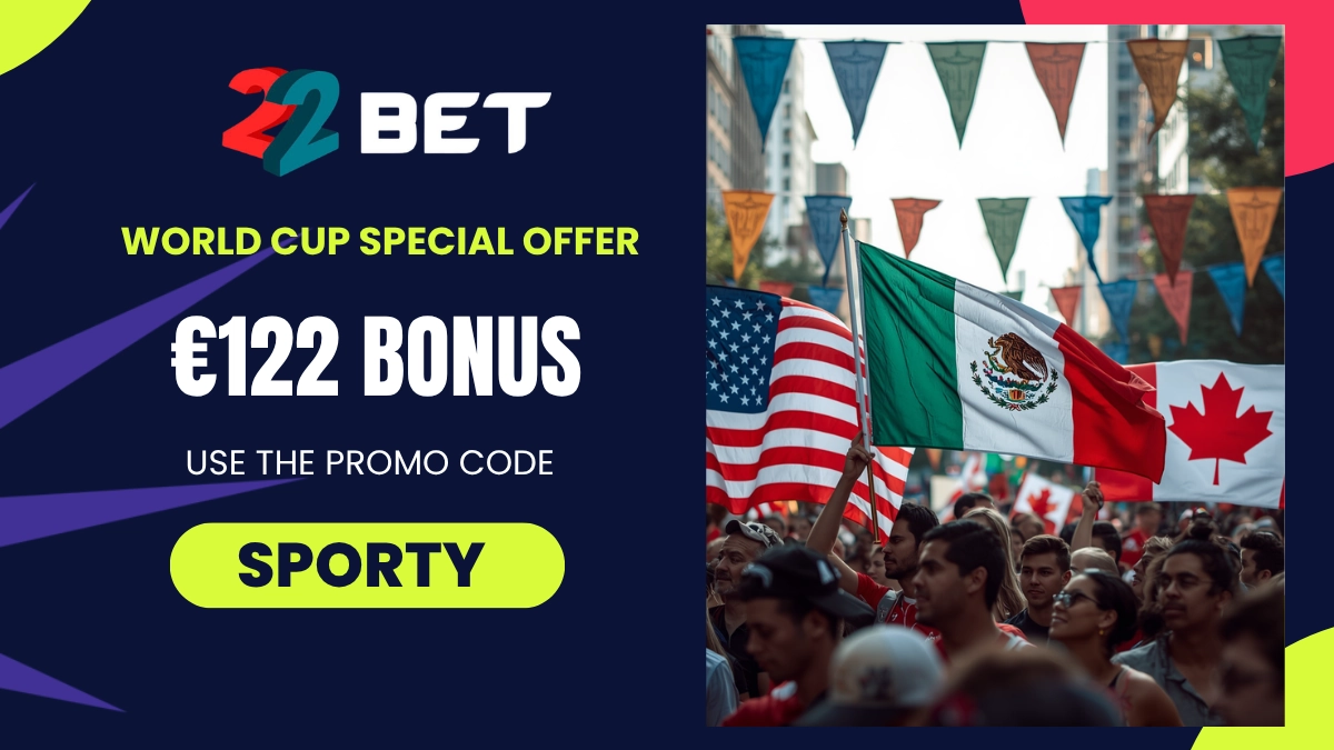 22bet 2026 World Cup welcome bonus