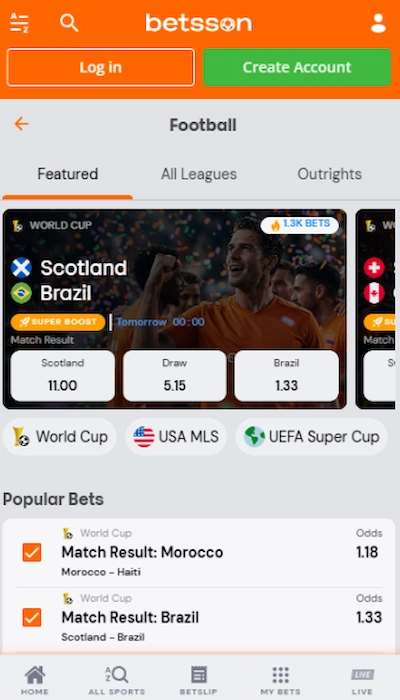 betsson football