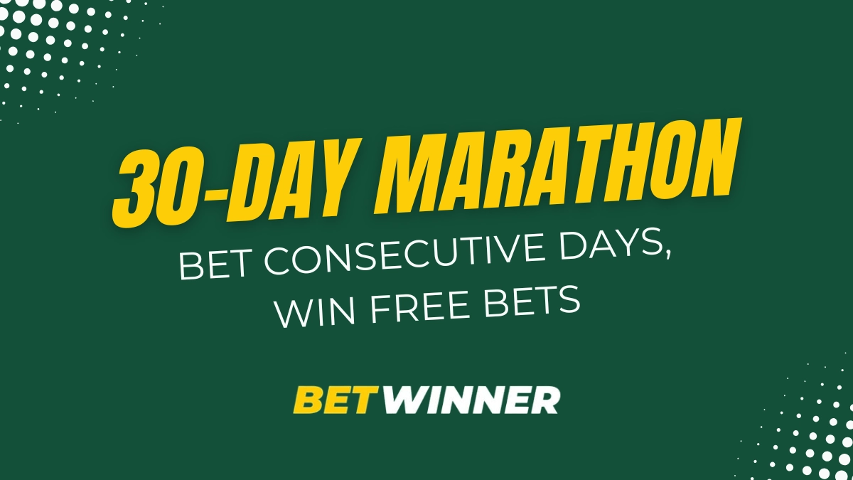 Captura de pantalla mostrando una promoción tipo maratón en BetWinner