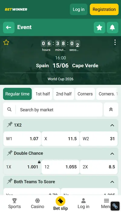 betwinner live betting