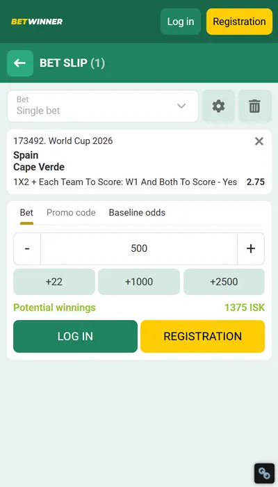 betwinner bet slip
