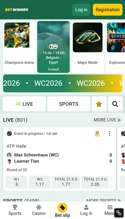 betwinner homepage