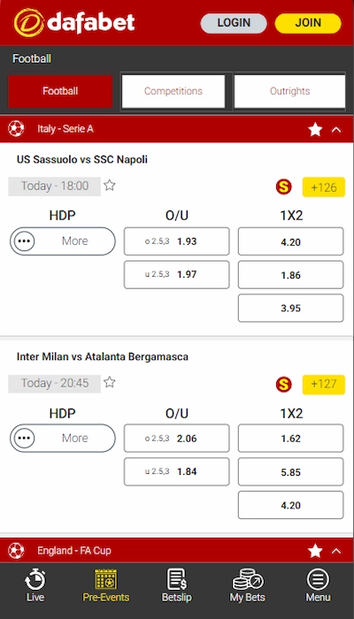 dafabet sports betting