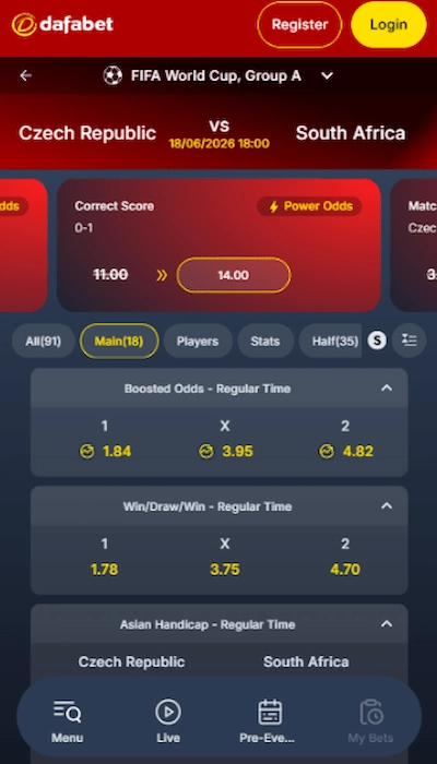 Dafabet football betting