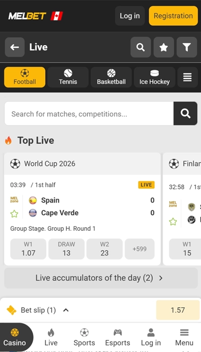 melbet football betting