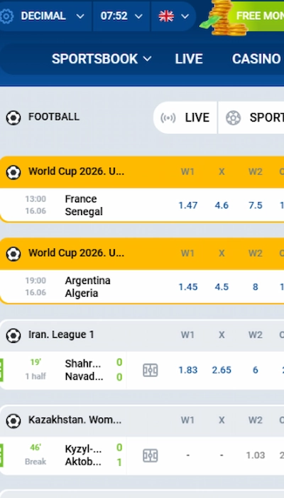 mostbet football betting