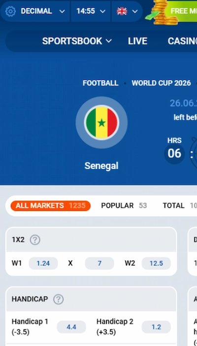 Mostbet match and bets
