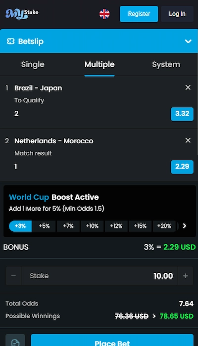 Mystake - betslip