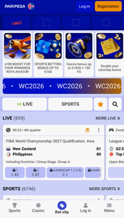 paripesa homepage