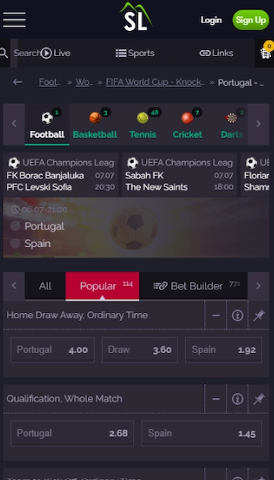 Shangri betting on a match