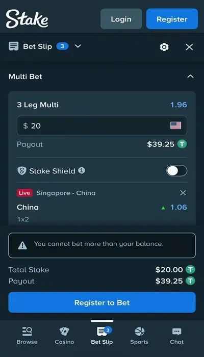 stake bet slip