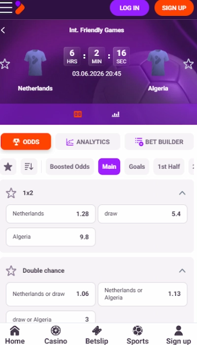 Tonybet football