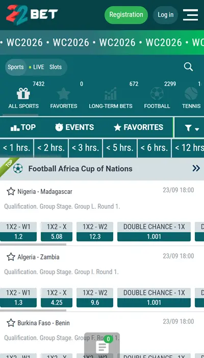 22bet sports betting