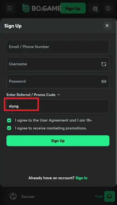 bc game registration