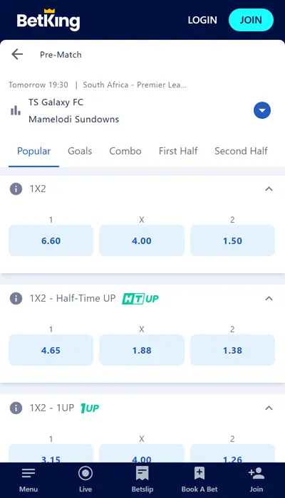 BetKing - match