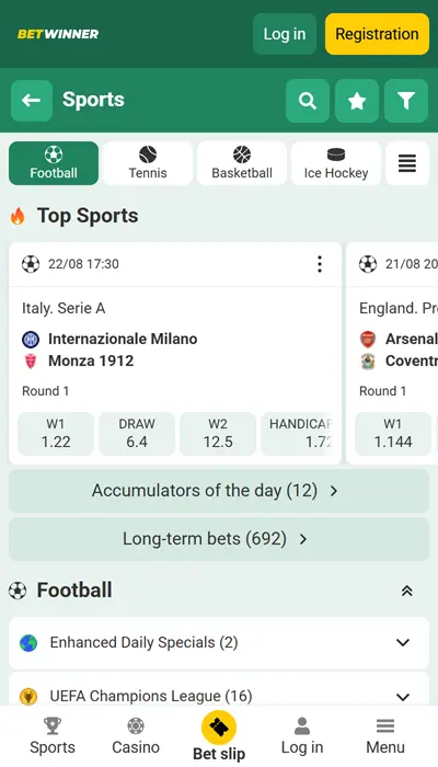 Betwinner Nigeria Football Betting
