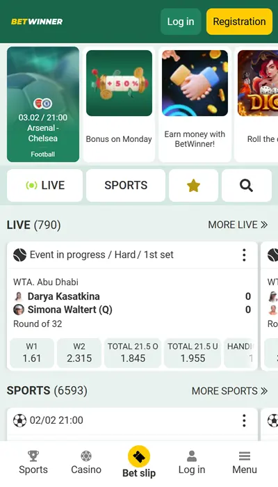 betwinner homepage