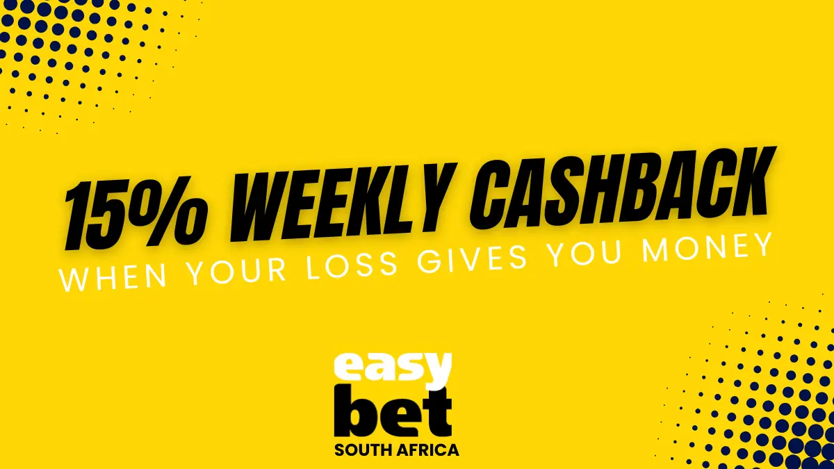 Easybet Up to 15% cash back on weekly losing bets