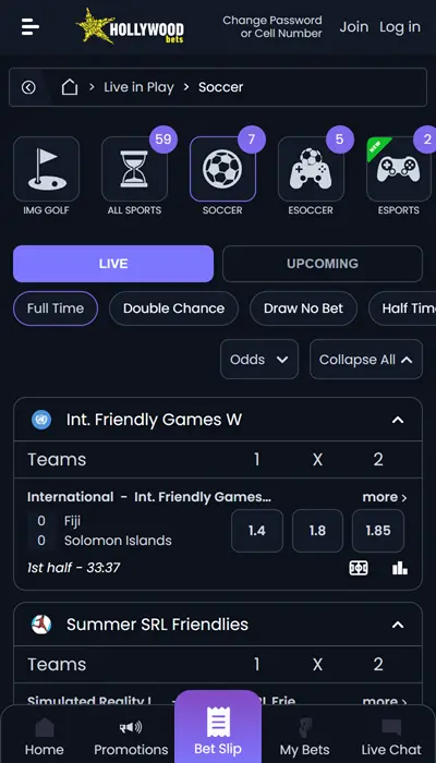 Hollywoodbets football betting