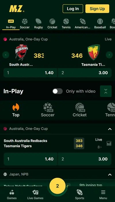 Mzansibet Live Betting