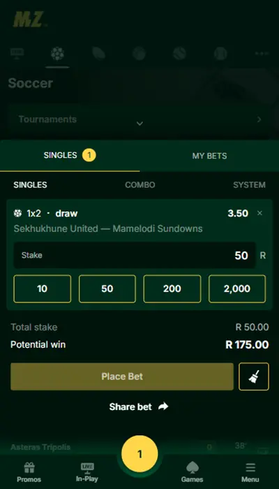 mzansibet bet slip