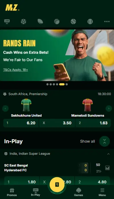 mzansibet homepage