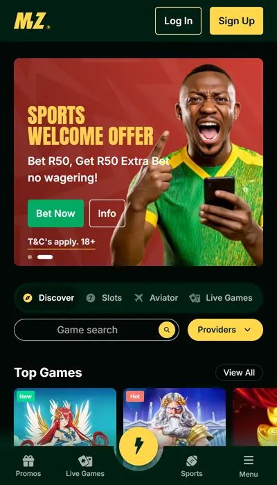 mzansibet homepage