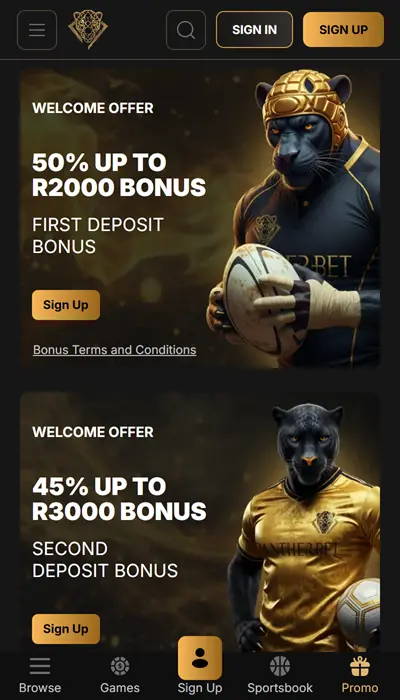 pantherbet promotions