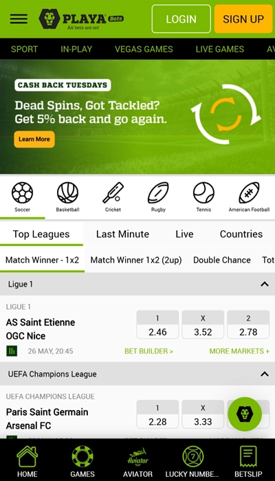 PlayaBets sports match