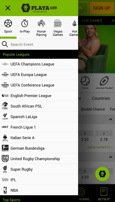 PlayaBets South Africa football betting