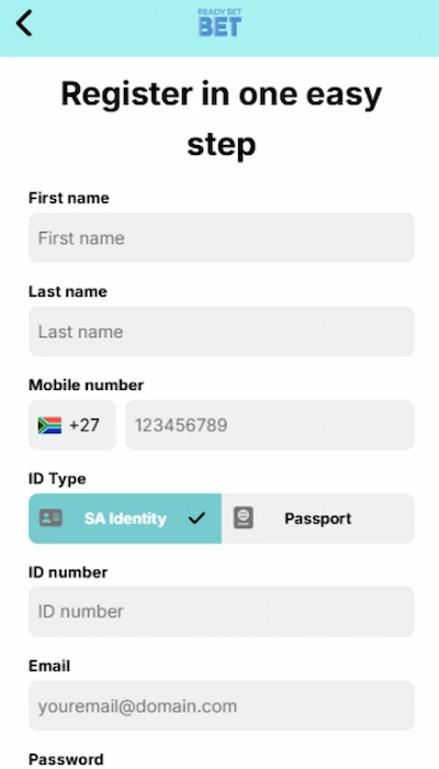 ReadySetBet registration