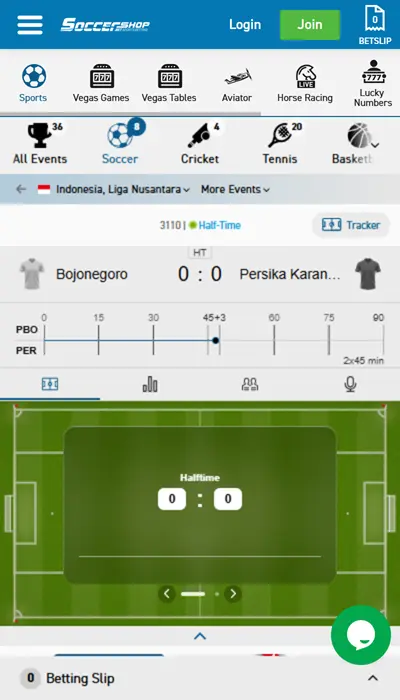 Soccershop live betting